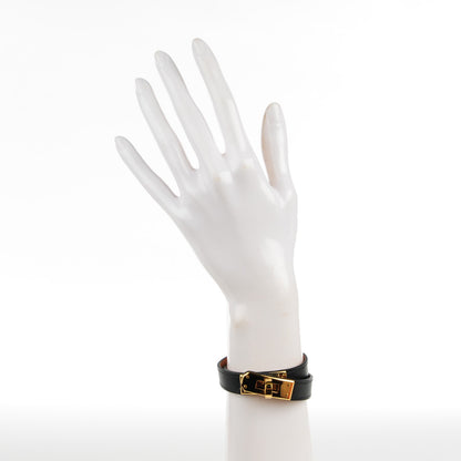 Hermes Chamonix Kelly Double Tour Bracelet S Black 2 of 8