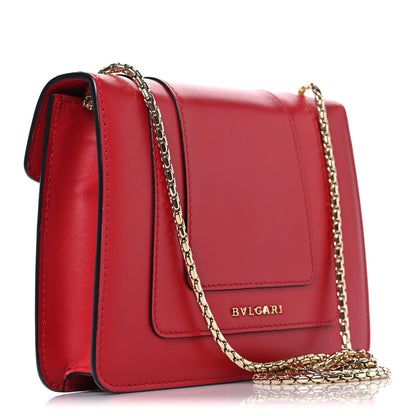 Bulgari Calfskin Small Serpenti Forever Snake Strap Crossbody Bag Red 4 of 10