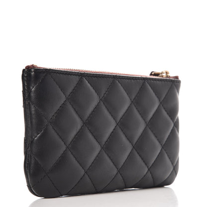 Chanel Lambskin Quilted Small Cosmetic Case Black 3 of 8