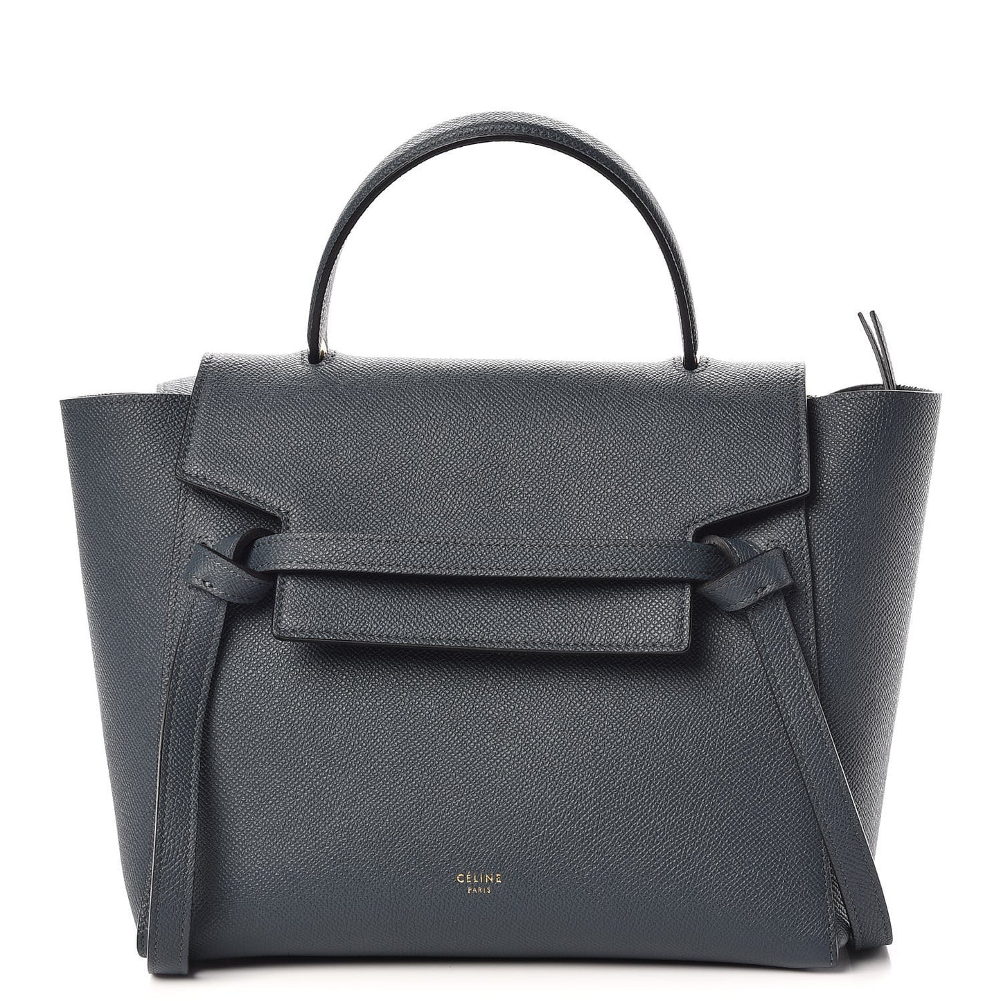 Baby Grained Calfskin Micro Belt Bag Slate
