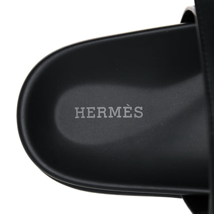Hermes Calfskin Womens Chypre Sandals 41.5 Black 8 of 11
