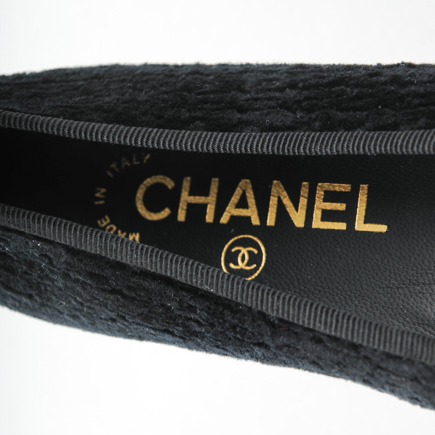 Chanel Tweed Caviar Cap Toe Ballerina Flats 35 Black 7 of 7