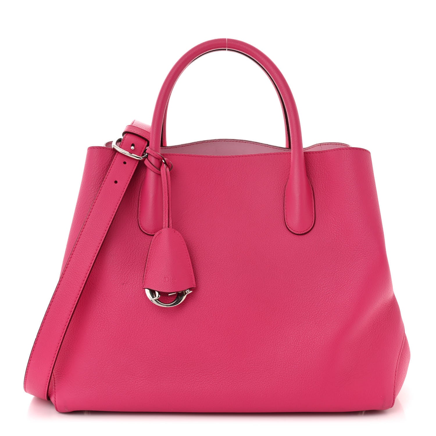 Christian Dior Supple Grained Calfskin Open Bar Tote Pink 1 of 14