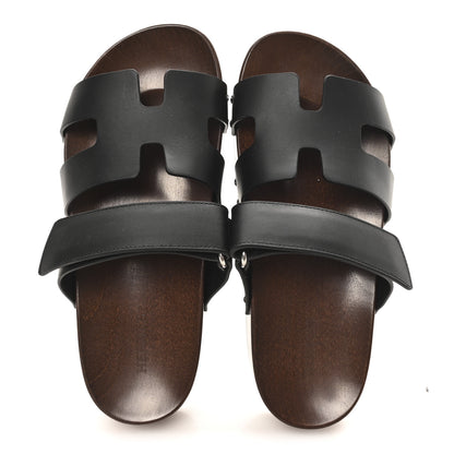 Hermes Calfskin Womens Kos Clog 37 Black 2 of 10
