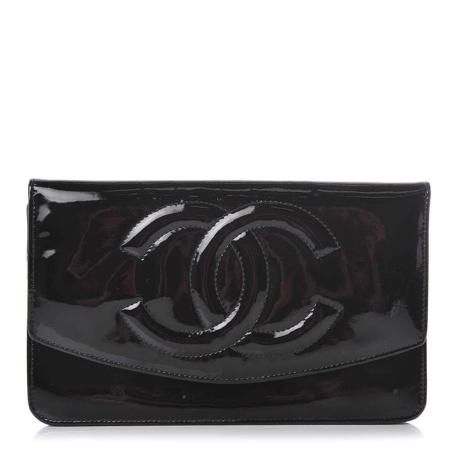 Chanel Patent CC Wallet Black 1 of 16