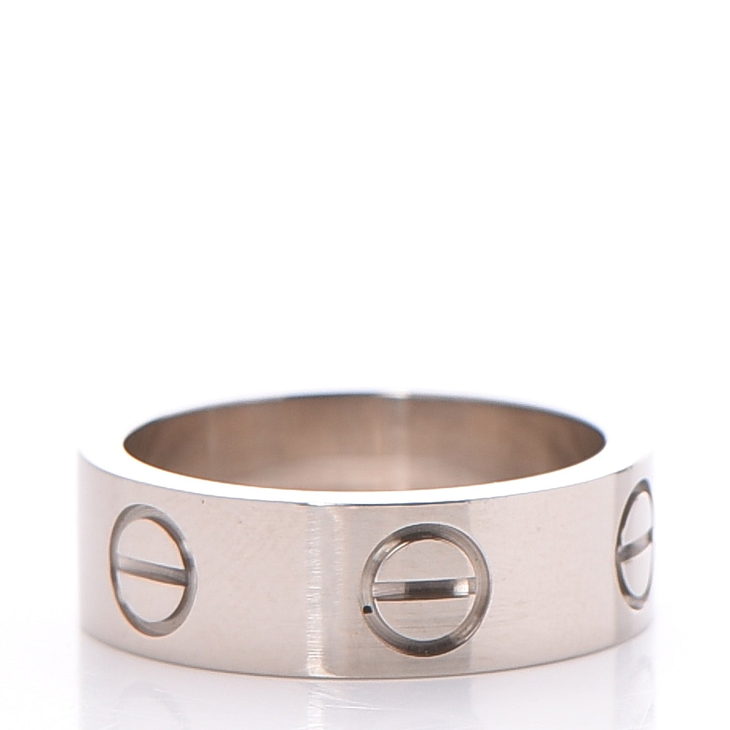 18K White Gold 5.5mm LOVE Ring 47 4.25