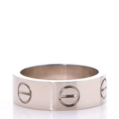 Cartier 18K White Gold 5.5mm LOVE Ring 47 4.25 3 of 5