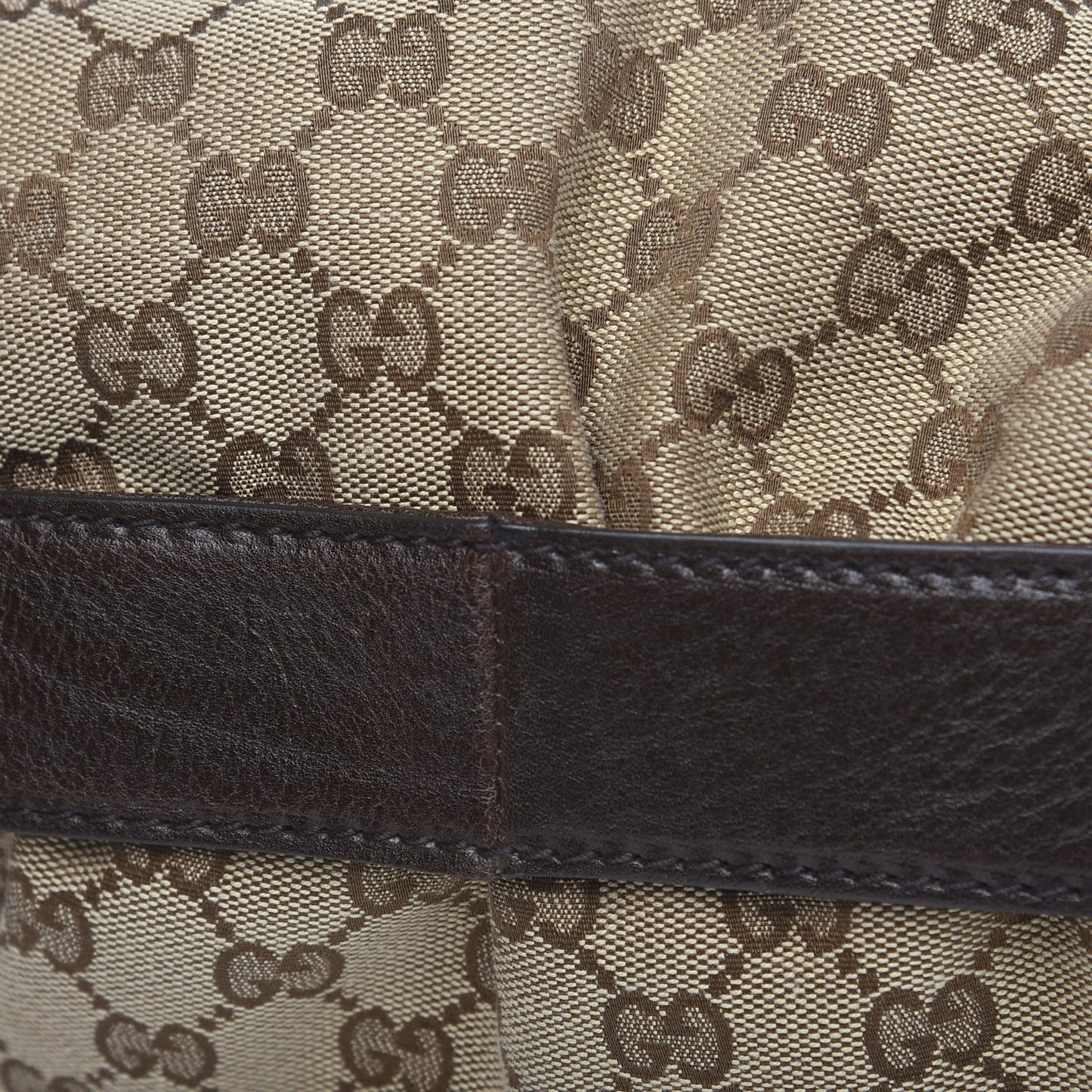 Monogram Medium Interlocking Icon Shoulder Bag Dark Brown