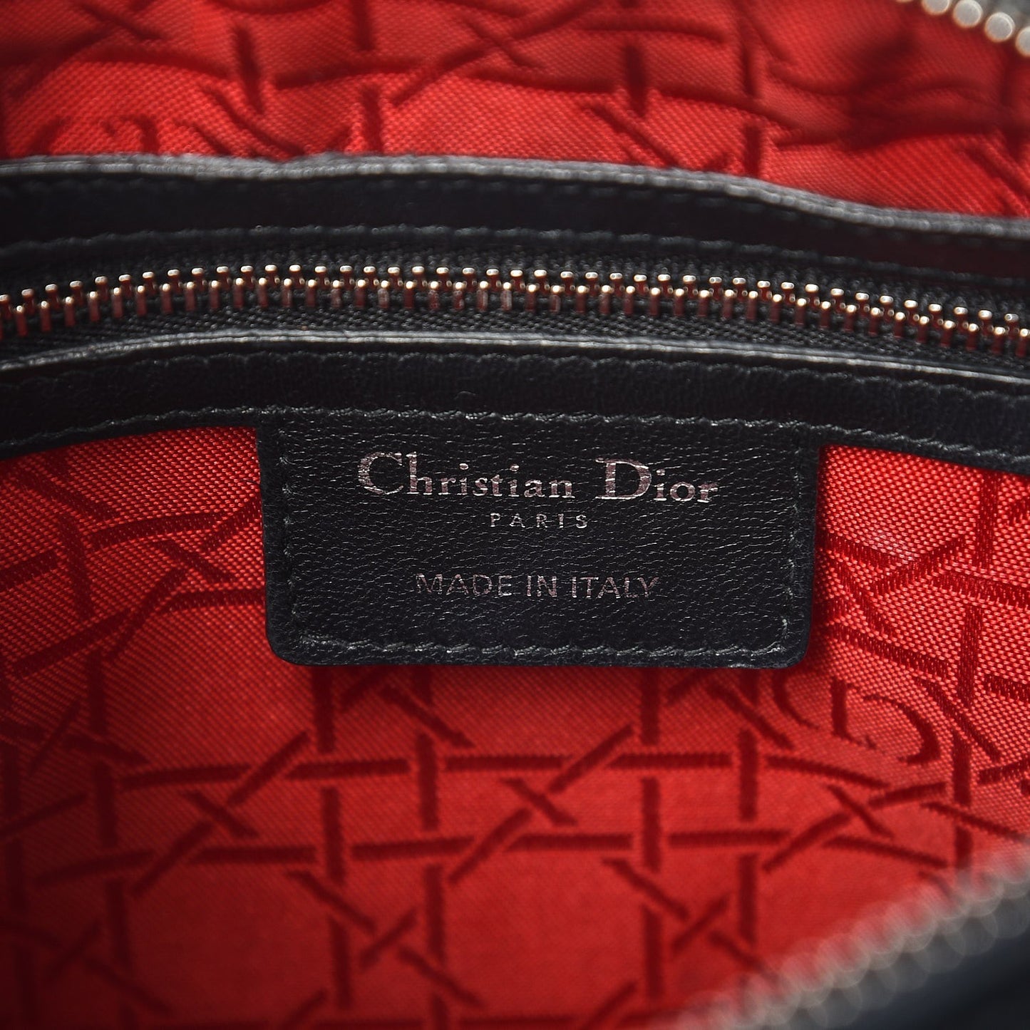 Lambskin Cannage Medium Lady Dior Black