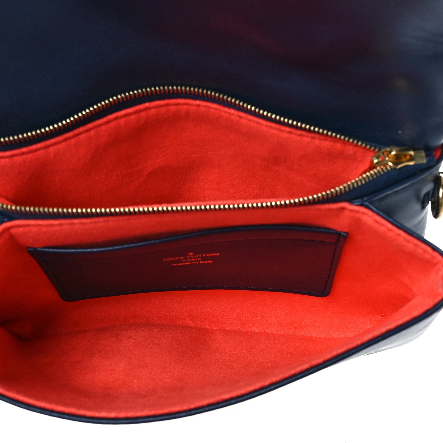 Louis Vuitton Lambskin Embossed Monogram LV Garden Pochette Coussin Navy 5 of 9