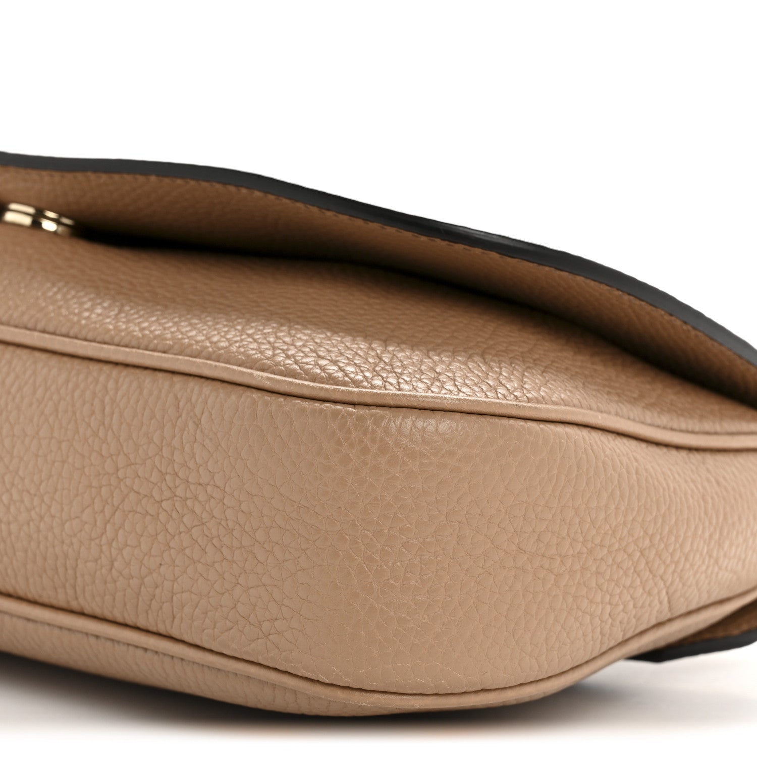 Gucci Pebbled Calfskin Medium Soho Flap Crossbody Camelia 10 of 12