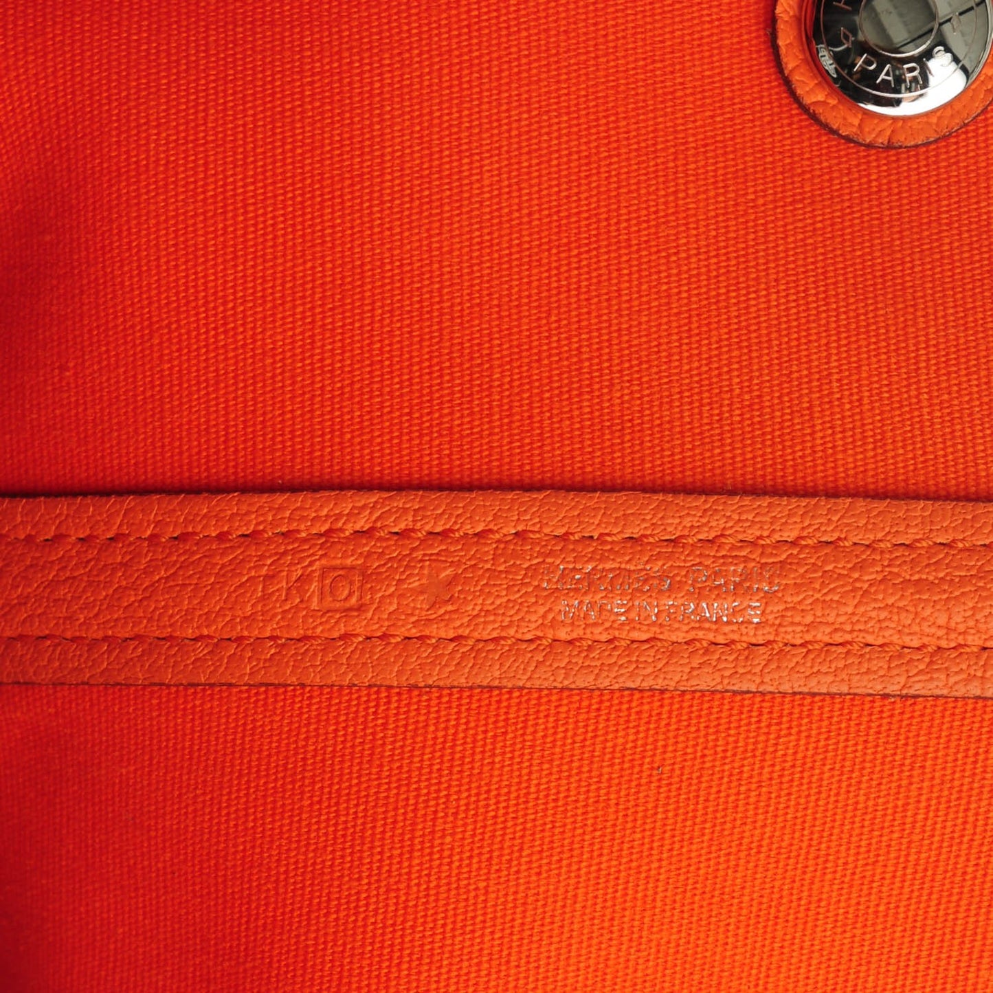 Toile Buffle Skipper Garden Party Tote 36 MM Orange