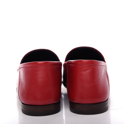 Gucci Lambskin Womens Brixton Horsebit Loafers 35.5 Hibiscus Red 7 of 10