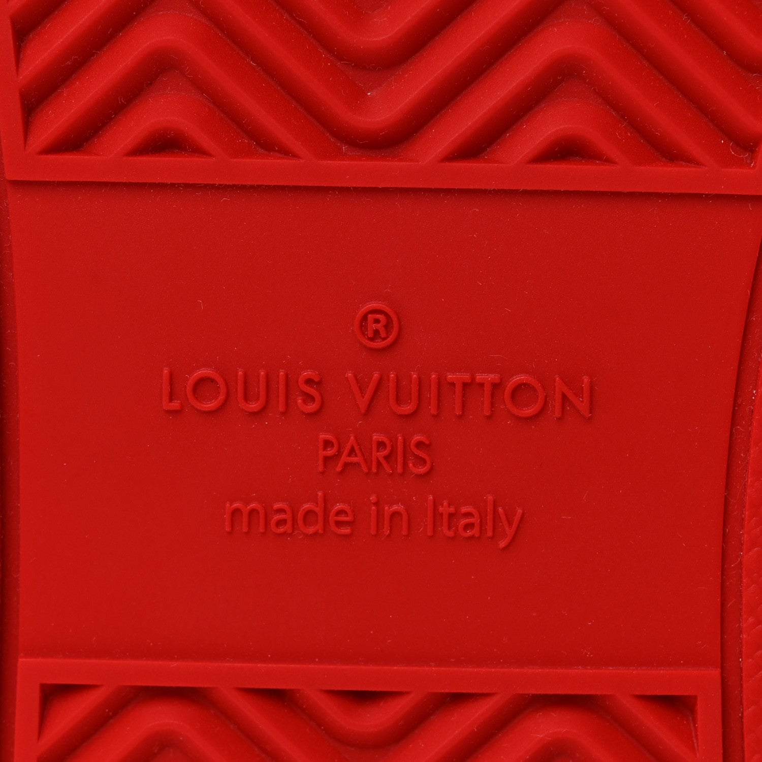 Louis Vuitton Calfskin Maxi Damier Mens Rivoli Sneakers 10 Red White 7 of 9