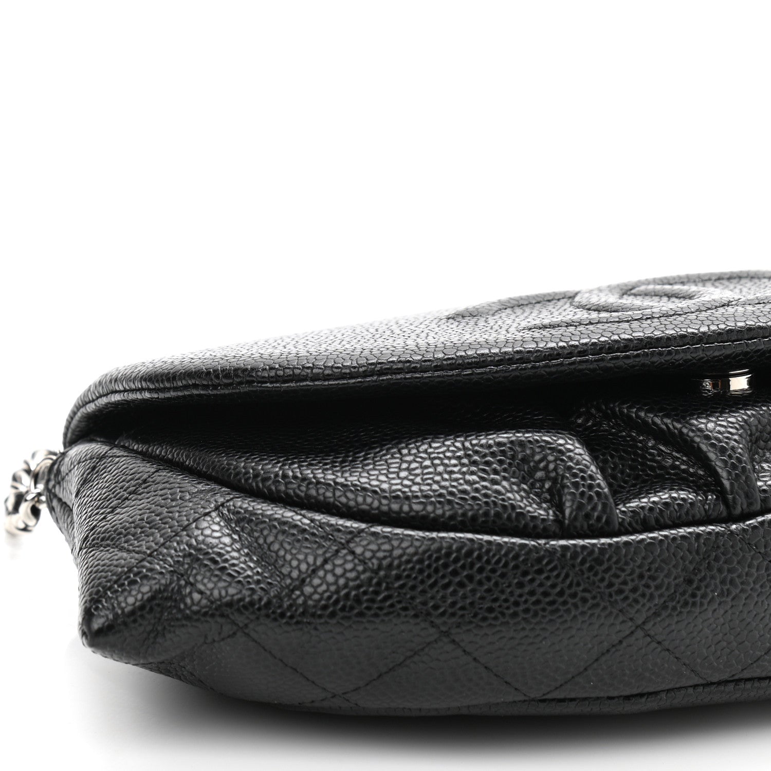 Chanel Caviar Half Moon Wallet On Chain WOC Black 10 of 11
