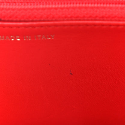 Chanel Lambskin Chevron Quilted Trendy CC Wallet On Chain WOC Red 17 of 18