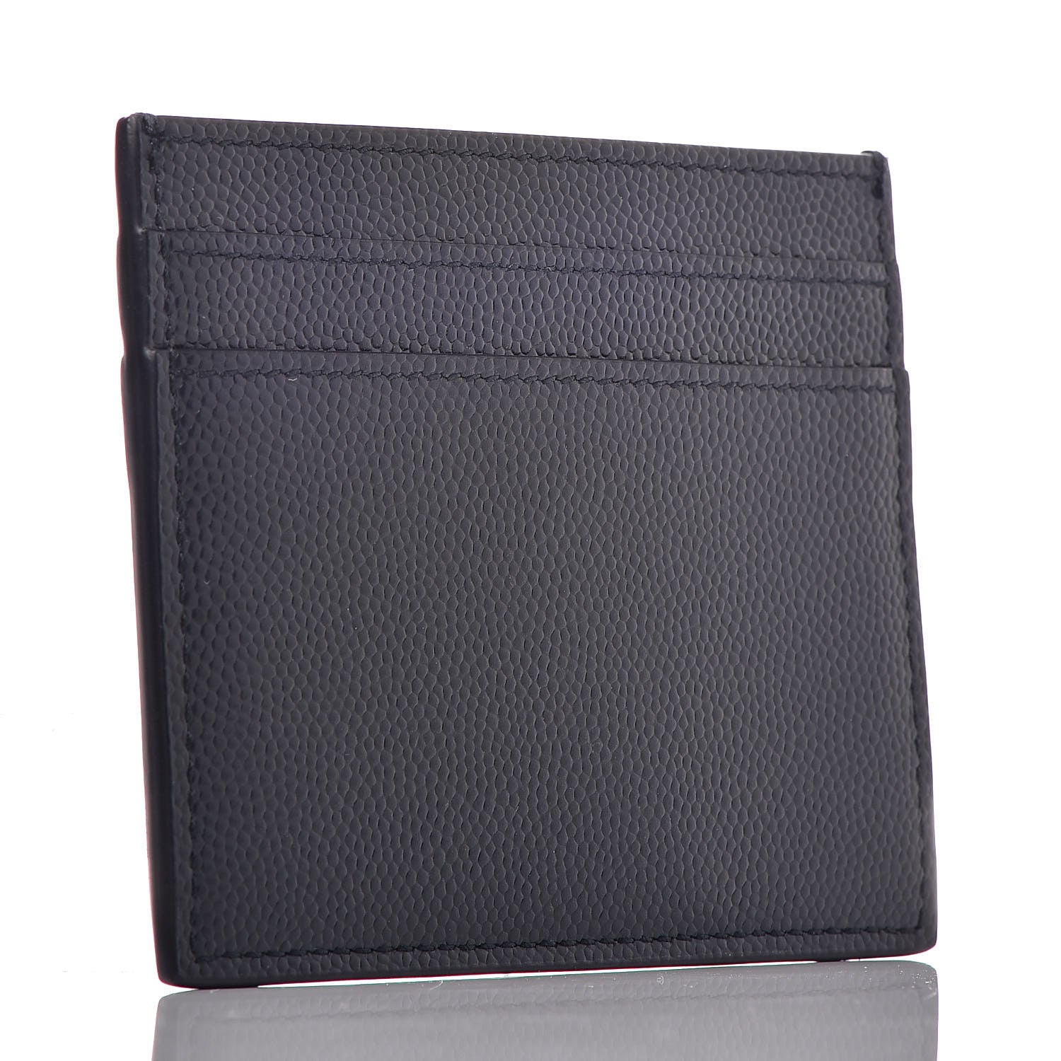 Saint Laurent Grain De Poudre Card Case Navy 3 of 8