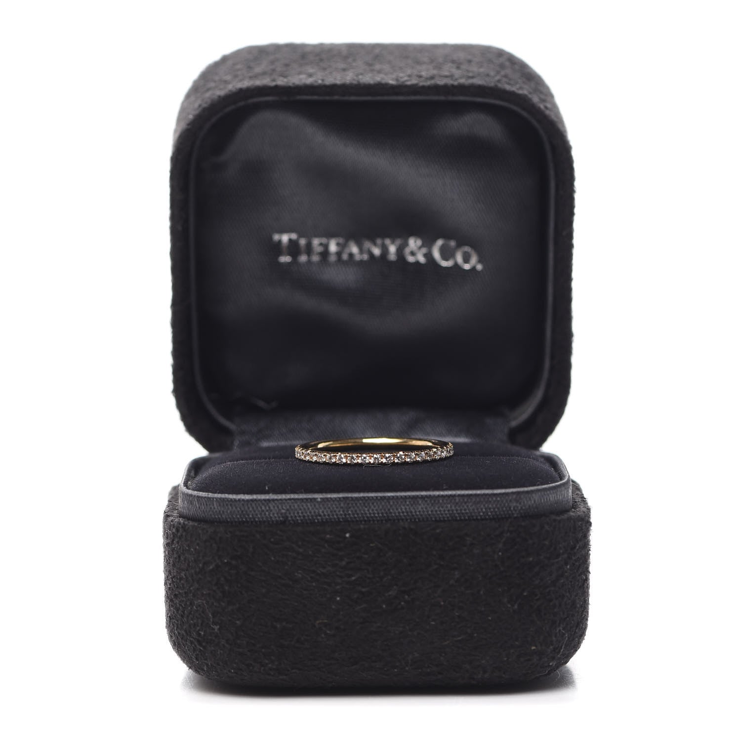 Tiffany 18K Rose Gold Diamond Metro Band Ring 50 5.5 5 of 5