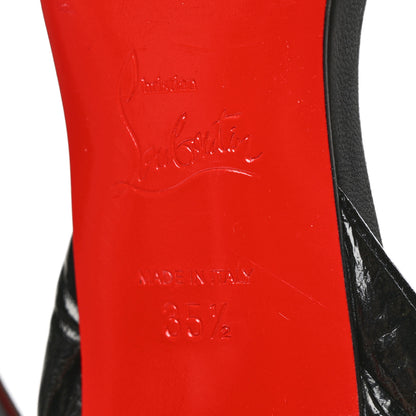 Christian Louboutin Shiny Nappa Marylineska 100 Sandals 35.5 Black 7 of 7