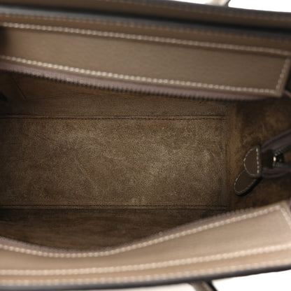 Celine Drummed Calfskin Nano Luggage Souris 6 of 9