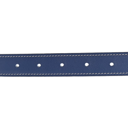 Hermes Swift Epsom 24mm Mors H Belt 75 Bleu Brighton White 4 of 8