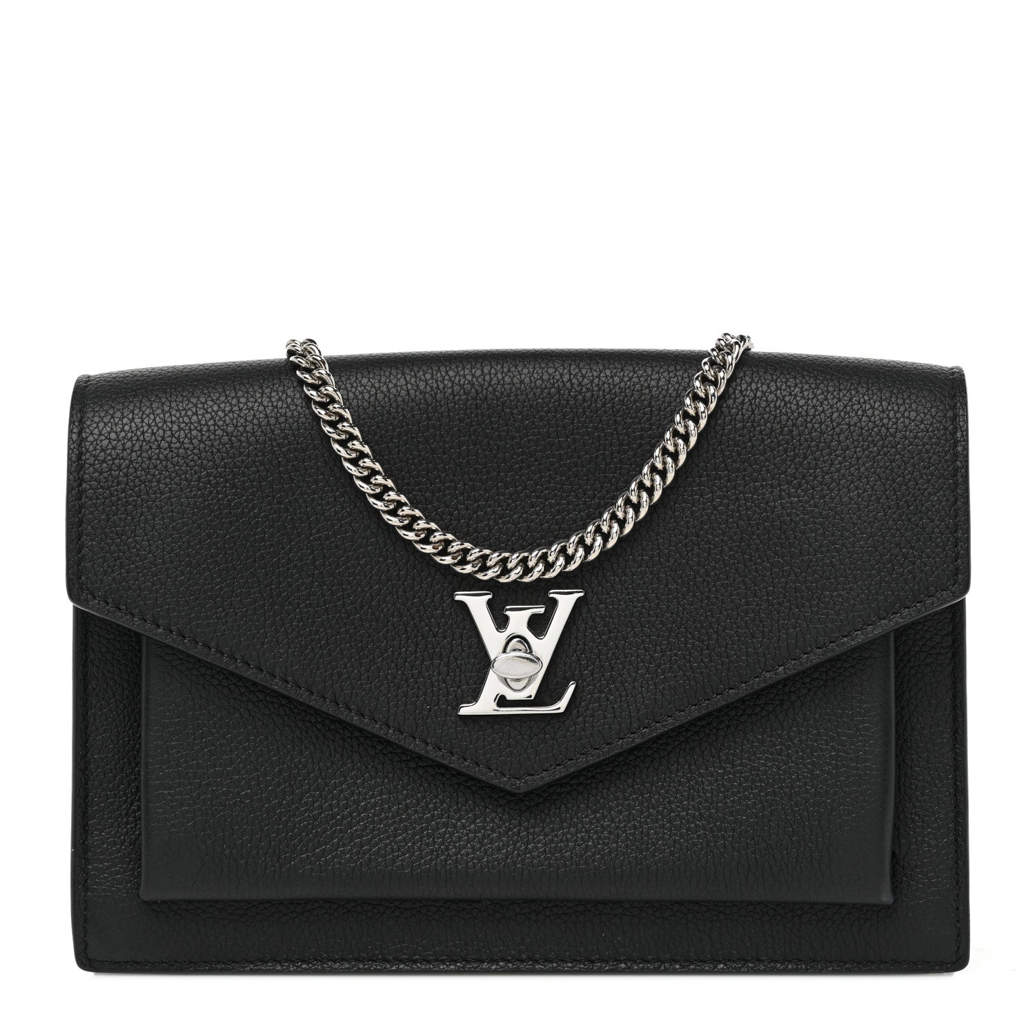 Louis Vuitton Soft Calfskin My Lockme Chain Pochette Black 1 of 9