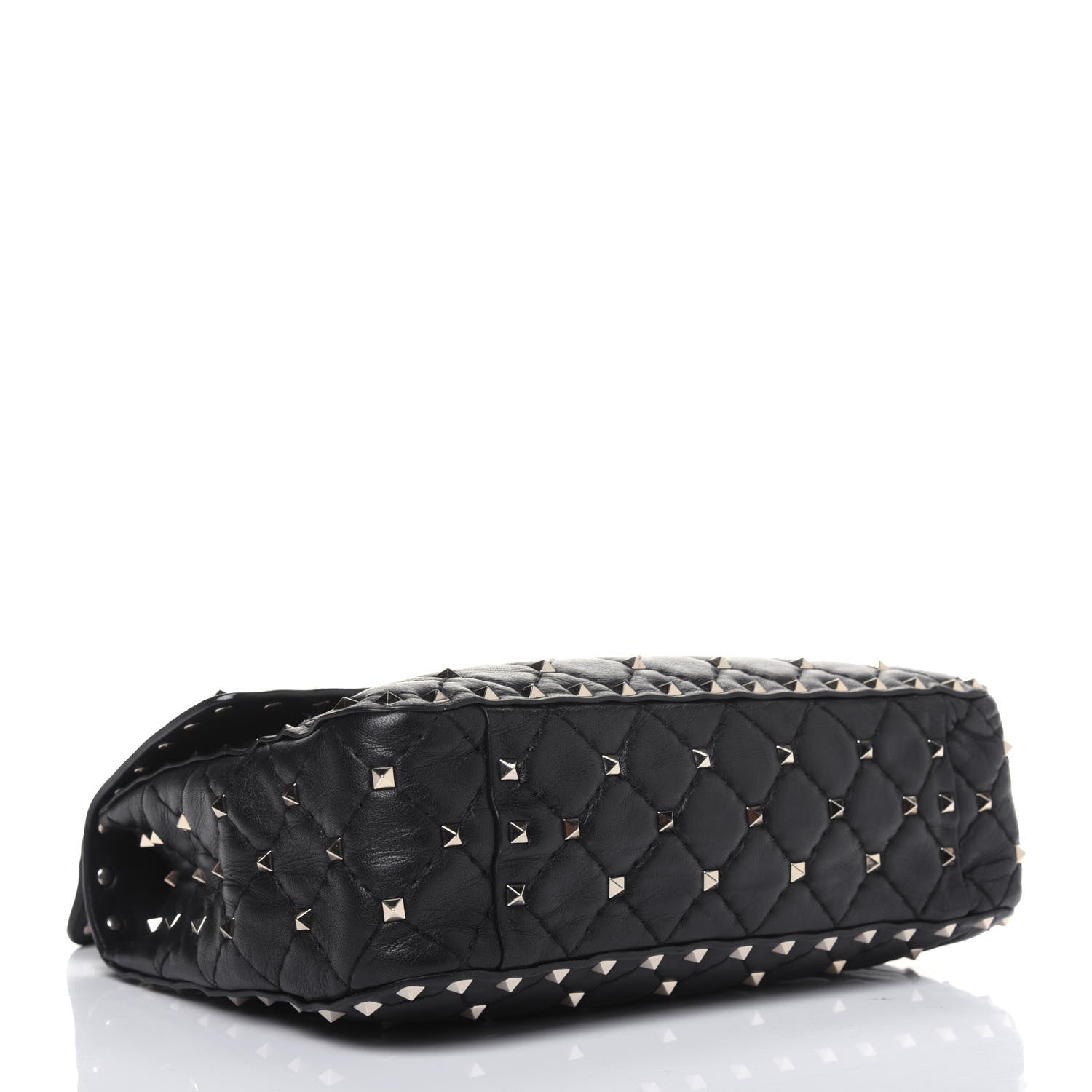 Valentino Garavani Lambskin Medium Rockstud Spike Shoulder Bag Black 5 of 11