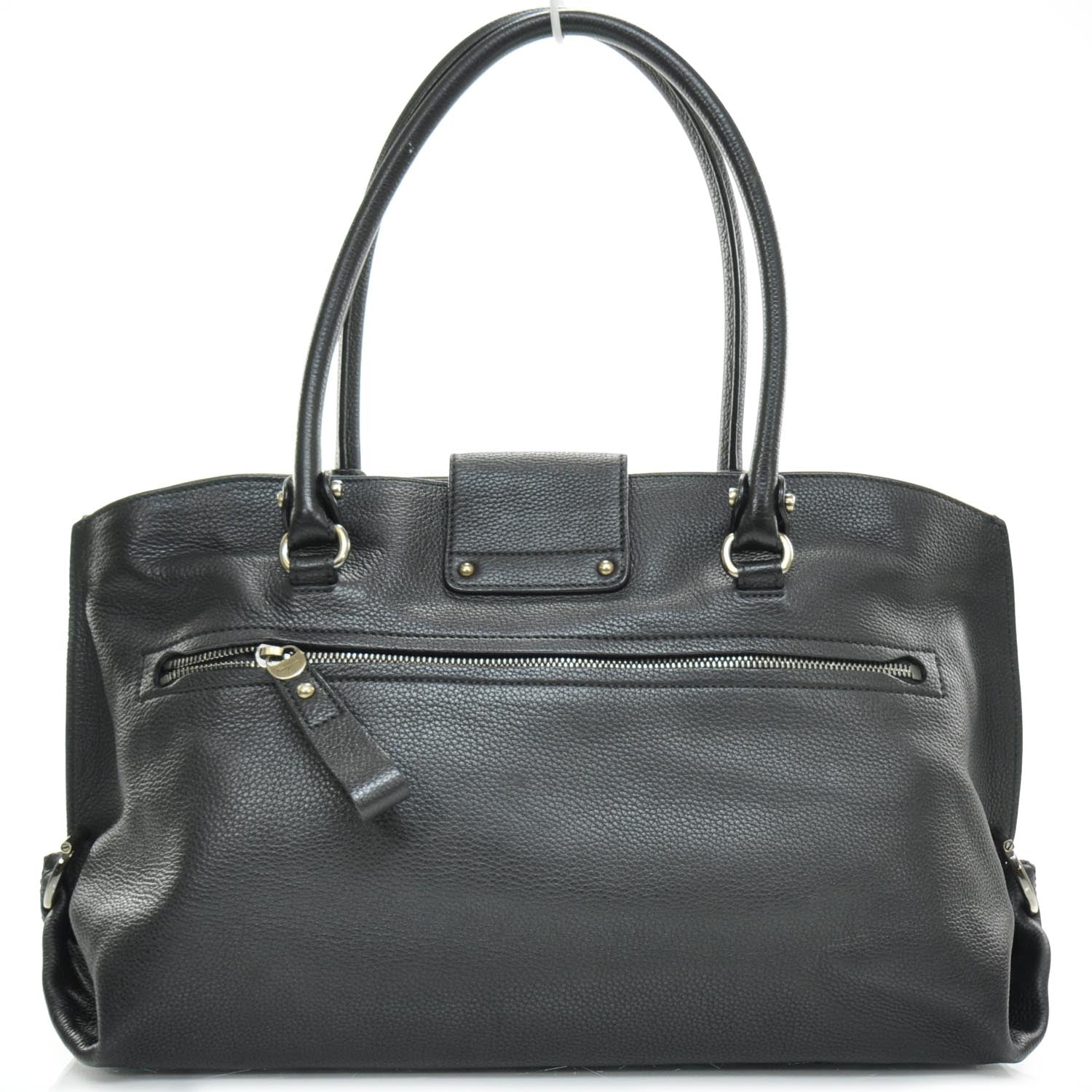 FASHIONPHILE SALVATOREFERRAGAMOGrainedLeatherSofiaBlack 4 of 7