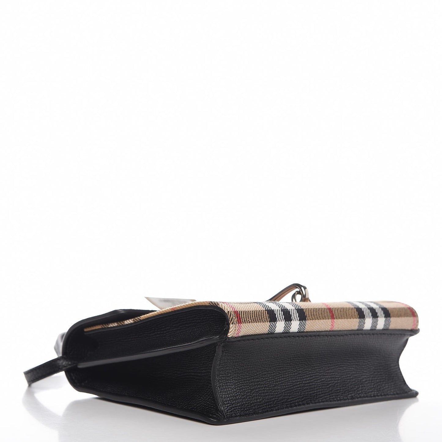 Grainy Calfskin Vintage Check Baby Macken Crossbody Bag Black
