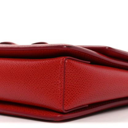 Salvatore Ferragamo Printed Calfskin Ginny Shoulder Bag Red 9 of 9