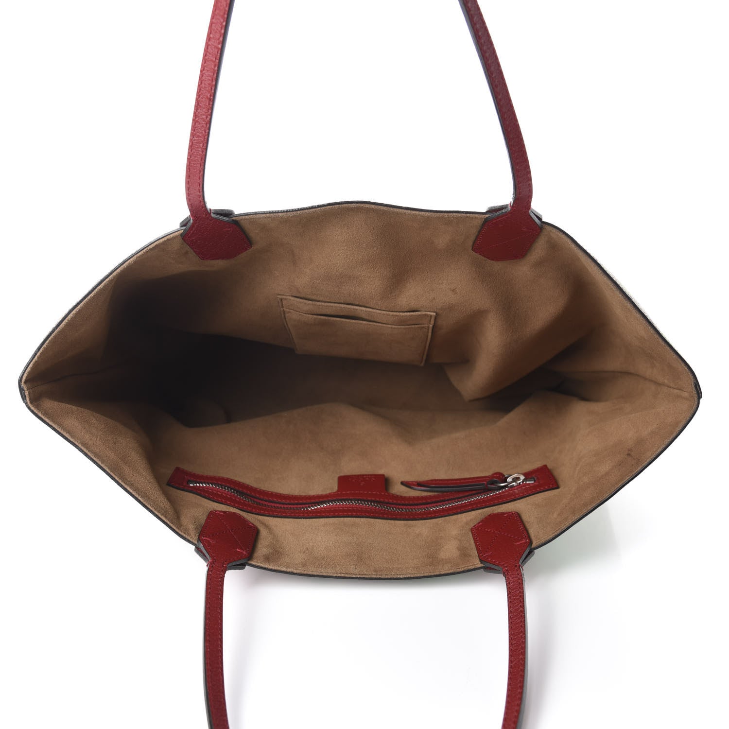Gucci GG Supreme Monogram Tian Medium Shopping Tote Beige Multicolor Red 5 of 11