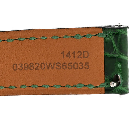 Hermes Shiny Alligator Watch Strap Vert Moyen 5 of 7
