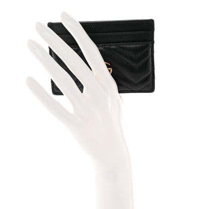 Gucci Calfskin Matelasse GG Marmont Card Holder Black 2 of 11
