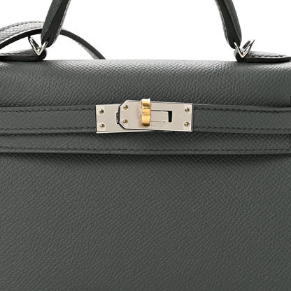 Hermes Epsom Mini Kelly Sellier 20 Vert Amande 8 of 11