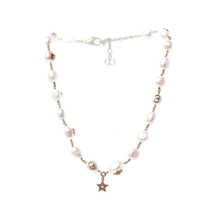 Christian Dior Pearl Tribal Choker Necklace Gold 3 of 5