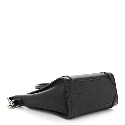 Celine Drummed Calfskin Nano Luggage Black 4 of 12
