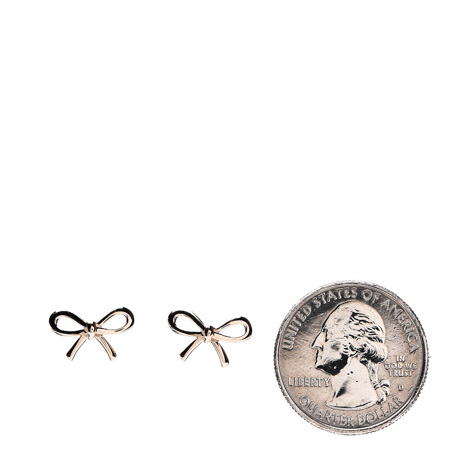 Tiffany 18K Rose Gold Bow Earrings 2 of 4