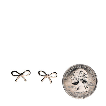 Tiffany 18K Rose Gold Bow Earrings 2 of 4