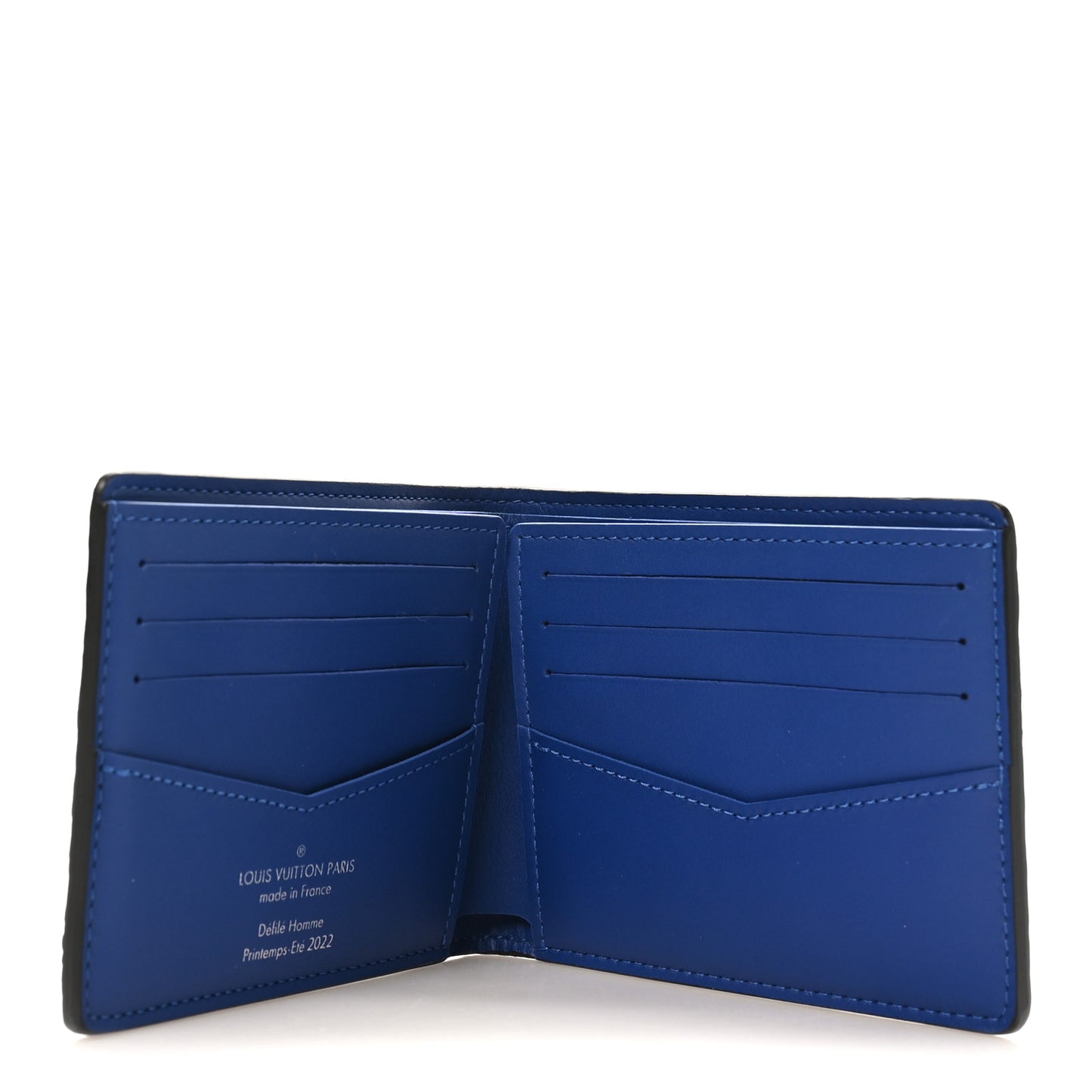 Taurillon Illusion Slender Wallet Bleu Vert