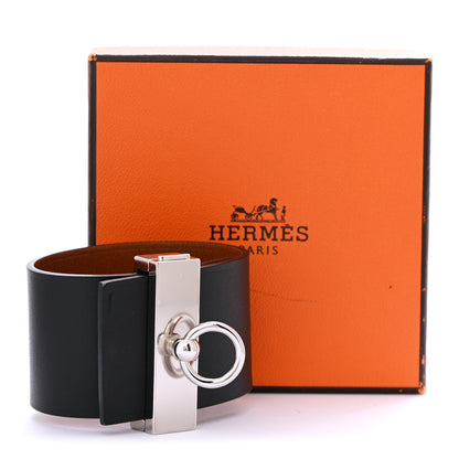 Hermes Chamonix Tadelakt Illusion Bracelet PM Black Fauve 5 of 5