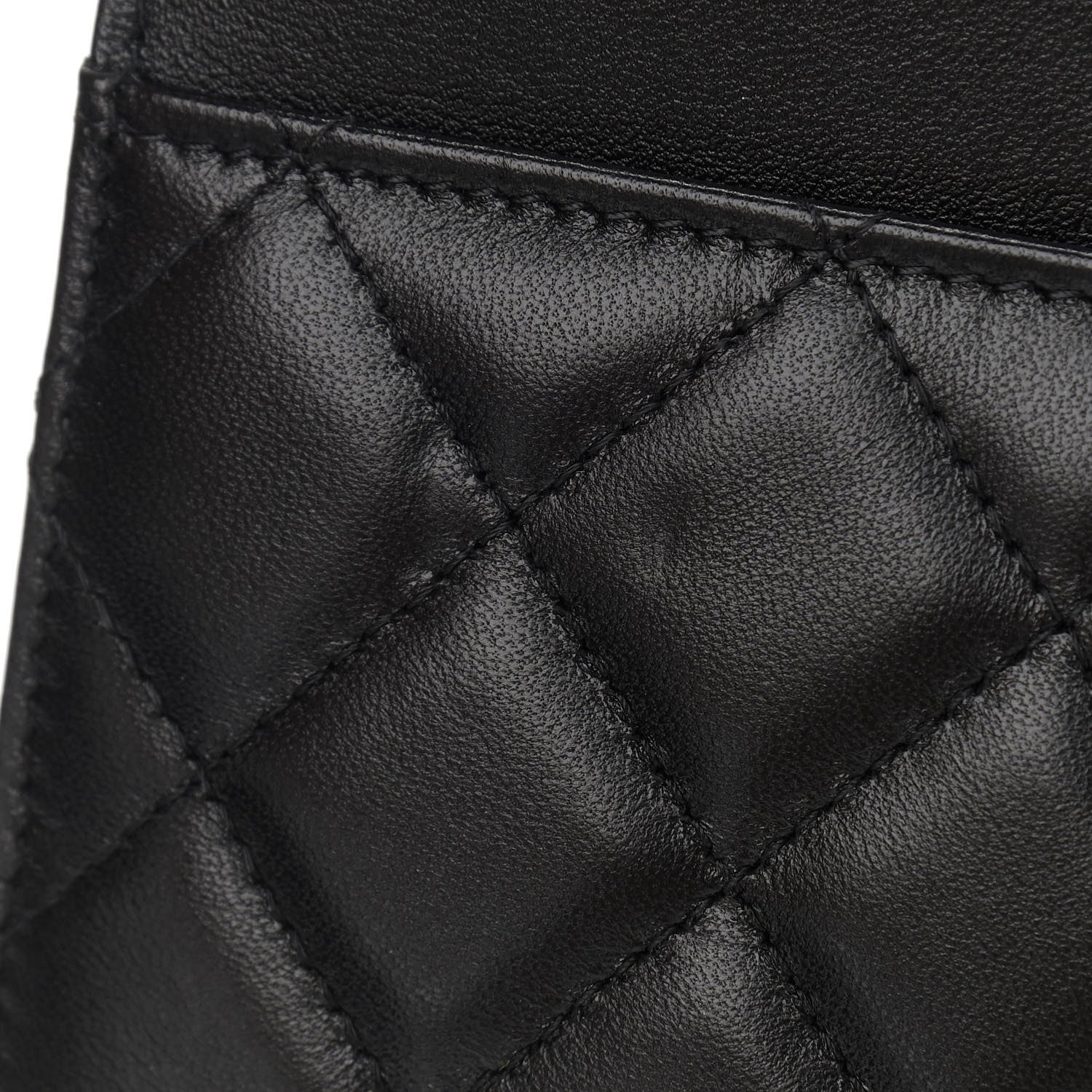 Chanel Lambskin Quilted Wallet On Chain WOC Black 11 of 13