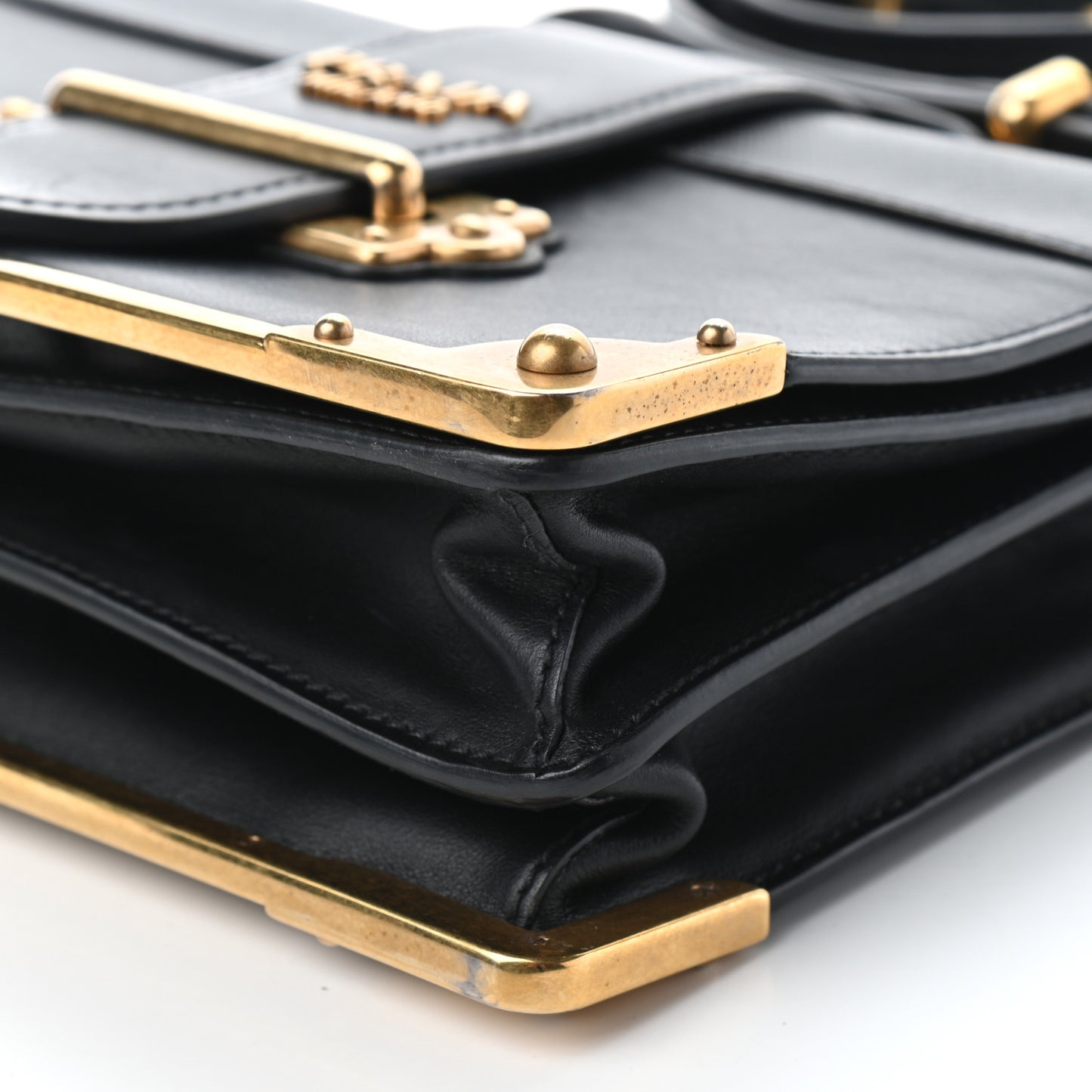 City Calf Saffiano Cahier Bag Black