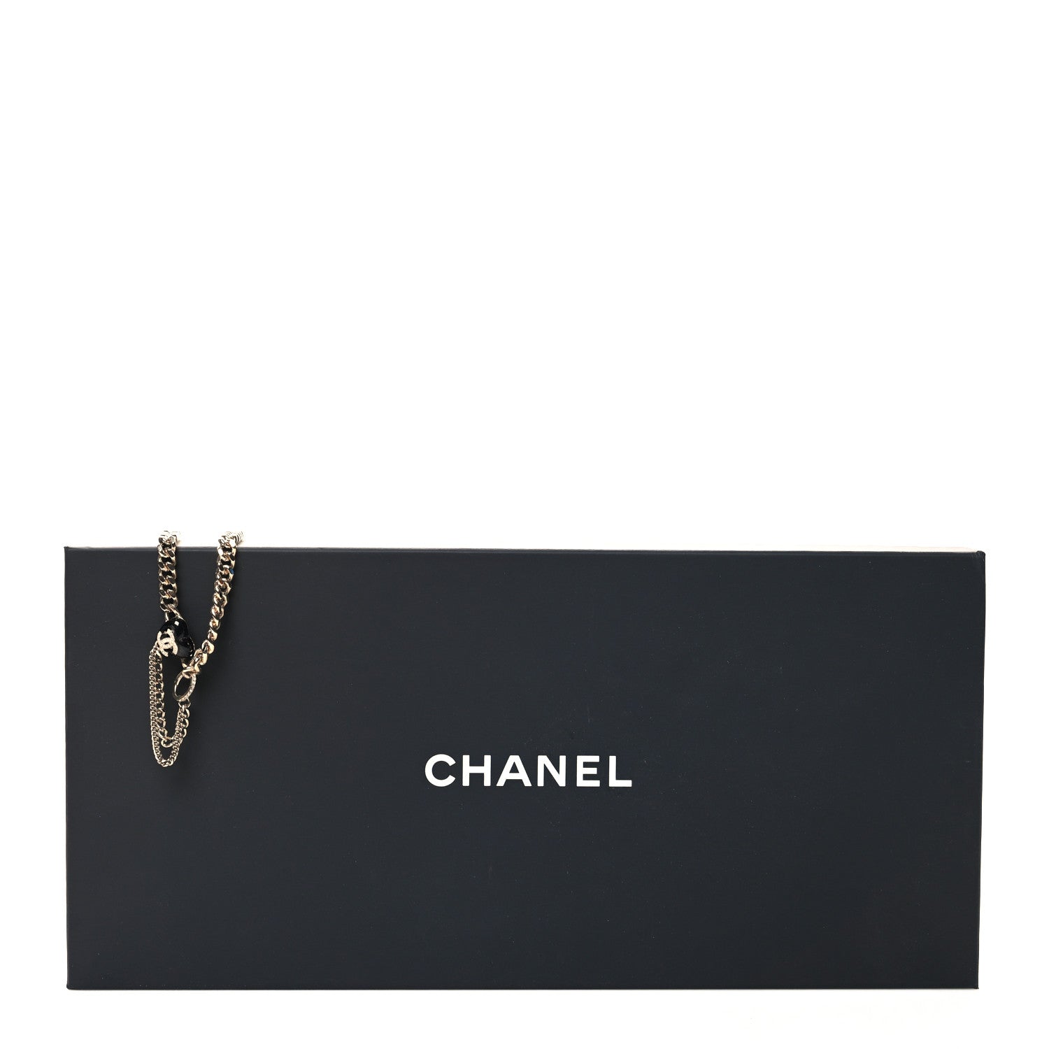 Chanel Metal Resin Crystal CC Heart Chain Choker Necklace Gold Black 5 of 5