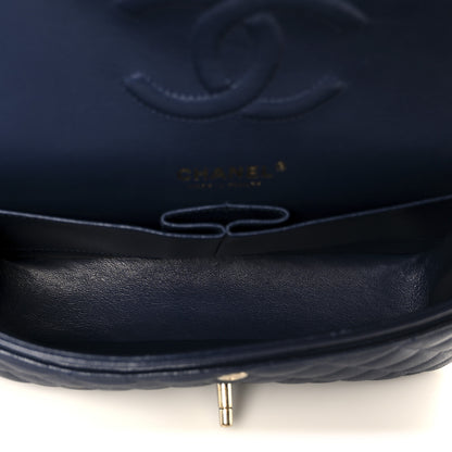 Chanel Caviar Quilted Medium Double Flap Navy Navy 5 of 12