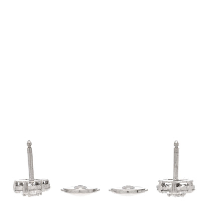 Van Cleef & Arpels 18K White Gold Diamond Fleurette Earrings 3 of 4