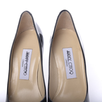 Jimmy Choo Patent Vikki 100 Pumps 35 Black 8 of 8