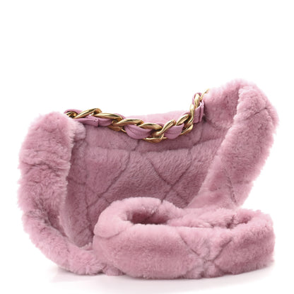 Chanel Shearling Lambskin Quilted Flap Pink 3 of 10