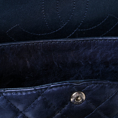 Chanel Metallic Aged Calfskin Quilted 2.55 Reissue 225 Flap Blue 13 of 21