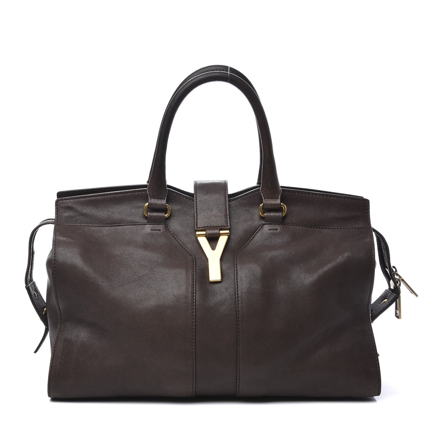 Calfskin Medium Cabas ChYc Dark Brown