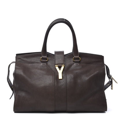 Saint Laurent Calfskin Medium Cabas ChYc Dark Brown 1 of 9
